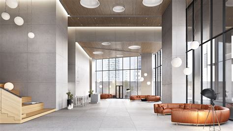 查看此 Behance 项目 3D Rendering for an Office Lobby Design https