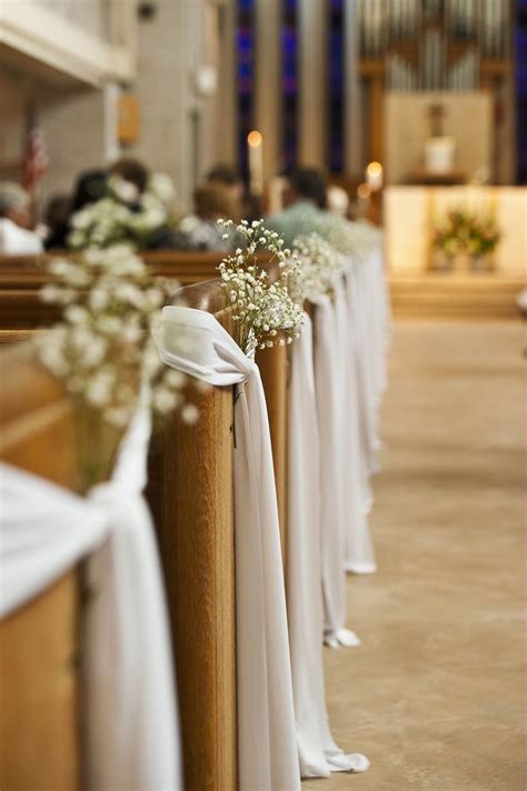 Kathryn Blevins Photography Pew Decorations Simple Church Wedding
