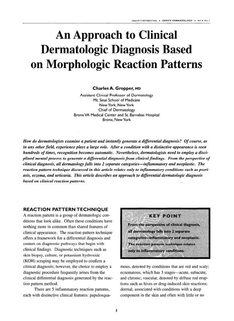 Pdf An Approach To Clinical Dermatologic Diagnosis Based On