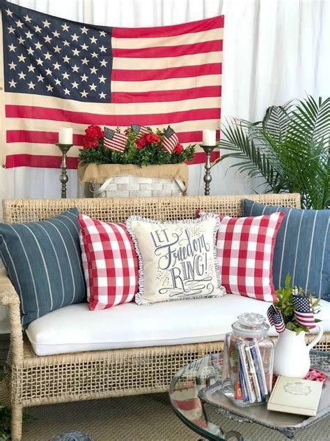 Summer On The Front Porch Tips For Patriotic Decor My Soulful Home Fourth Of July Decor