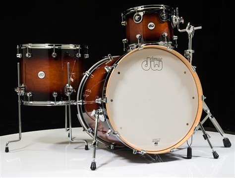 Dw Design Mini Pro 4pc Drum Set W16bd Black Satin Ph