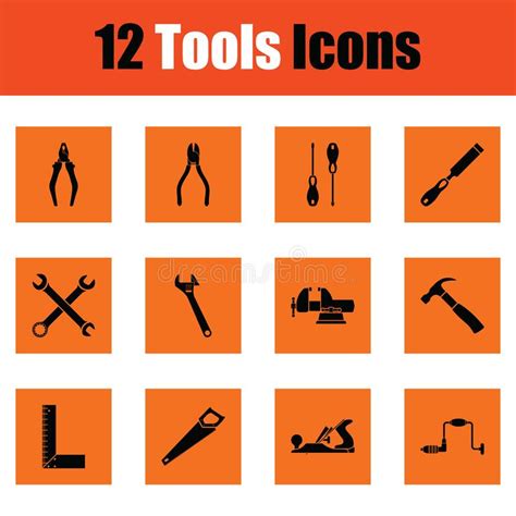 Set Of Tools Icons Stock Vector Illustration Of Icon 55771384
