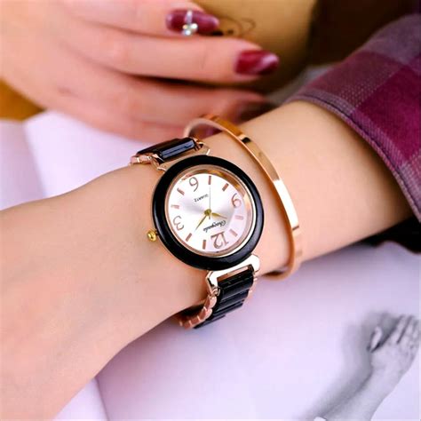 2016 Fashion Rose Gold Quartz Watch Full Steel Bracelet Watch Women