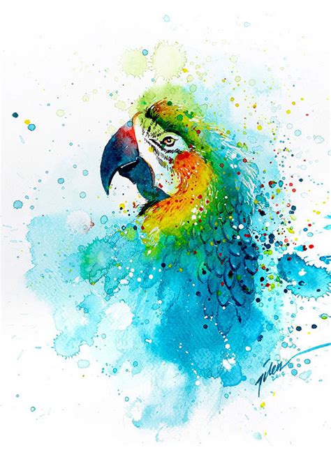 Watercolor Splashed Paintings Easy Arts And Crafts Ideas