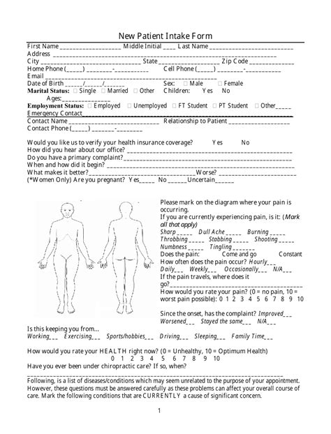 New Patient Forms Printable Printable Forms Free Online