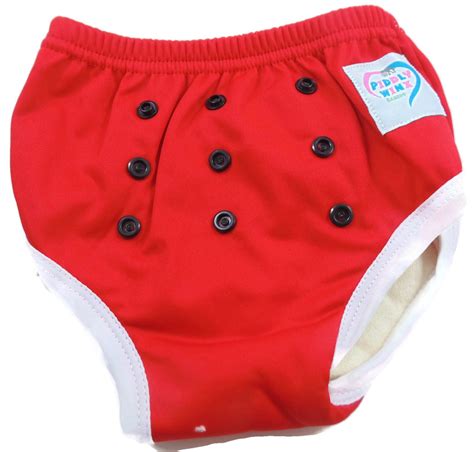Cherry Red Bamboo Trainer Piddly Winx Bamboo Cloth Diapers