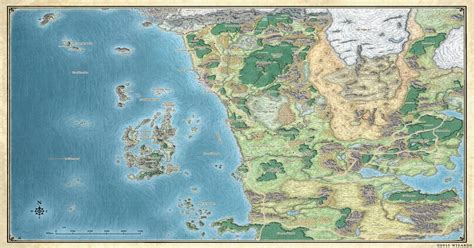 Updated Map Of The Sword Coast 5e Dnd Next Dungeons And Dragons Pelajaran