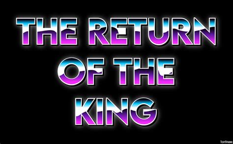 The Return Of The King Text Effect And Logo Design Movie
