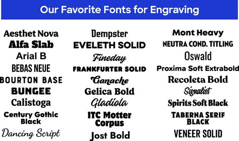 The Best Fonts For Laser Engraving Custom Ink