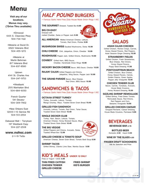 Nola Uptown Coffee And Beignets Menu In New Orleans Louisiana Usa