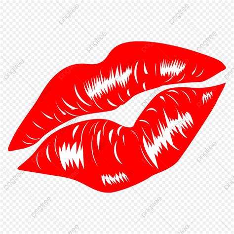 Lip Mark Vector Png Images Red Lips Liss With Lip Mark Kissing Lips