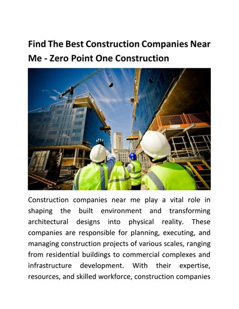 Ppt Find The Best Construction Companies Near Me Zero Point One