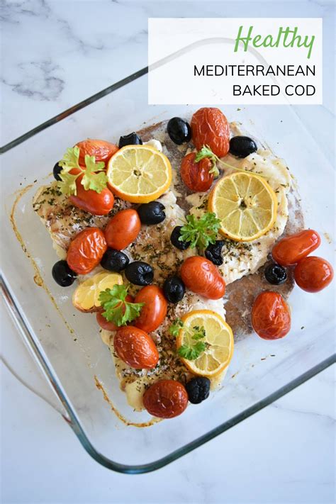 Check spelling or type a new query. This Mediterranean oven baked cod fish with olives ...