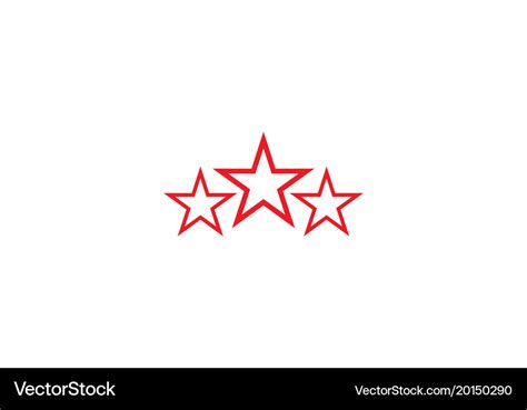 Three Star Logo Royalty Free Vector Image Vectorstock