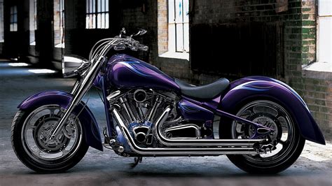Motorcycle Cool Chopper Purple Wallpaper 22639 Wallpaper