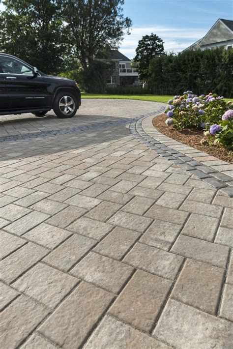 Traditional Unilock Driveway Built With Transition Paver Photos