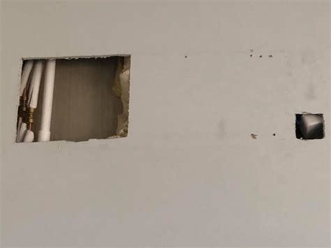 Several factors can lead to these holes but are often due to the presence of however, you can fix the hole without removing the expensive window casings by filling it with expanding foam. How to patch up large cutouts on a wall? | Bunnings Workshop community