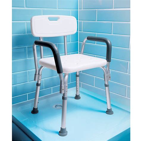 Shower Chair With Arms Sturdy Stable And Comfortable