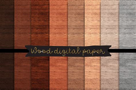 Rustic Wood Paper Wood Digital Paper Custom Designed Textures