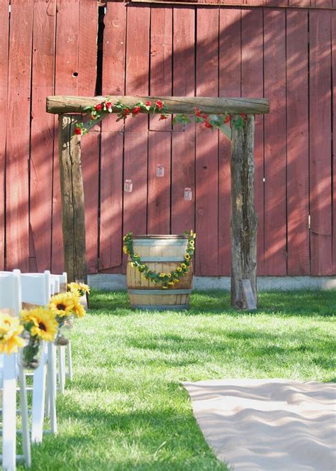 Rose and Sunflower Wedding Arch