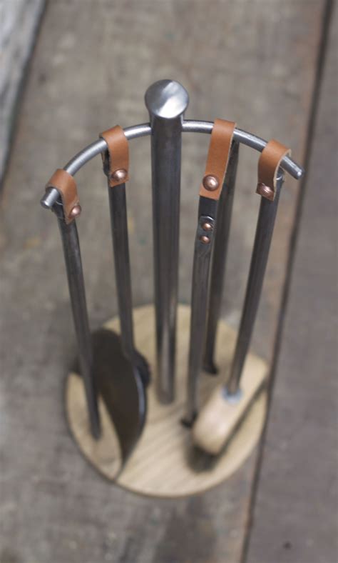 Contemporary fire companion set, Handmade with a stunning combination