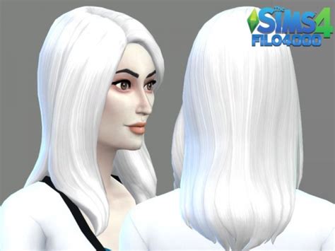 Sims 4 Hairs ~ The Sims Resource White Hair Recolor 19 By Filo4000