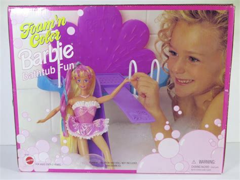 nib barbie doll 1995 playset bathtub fun foam n color ebay