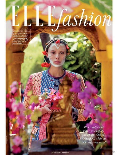 Wearing The World Rebecca Brown By Caleb And Gladys For Elle India June
