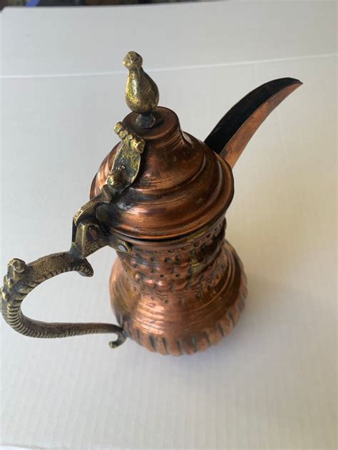 Vintage Arabic Copper Pitcher With Handle 8 19 Etsy In 2023 Turkish
