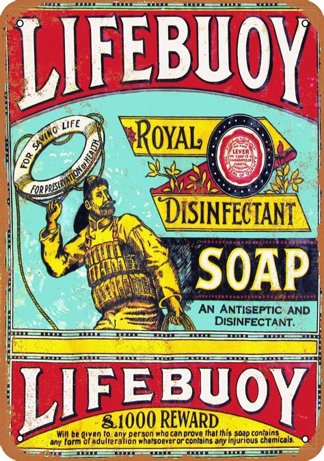 1907 Lifebuoy Soap Metal Sign 7x10 Inch Vintage Look