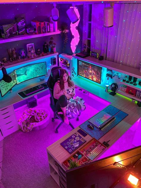 Gaming Bedroom Ideas For Girls Amazing Pink Gamer Girl Room Aesthetic