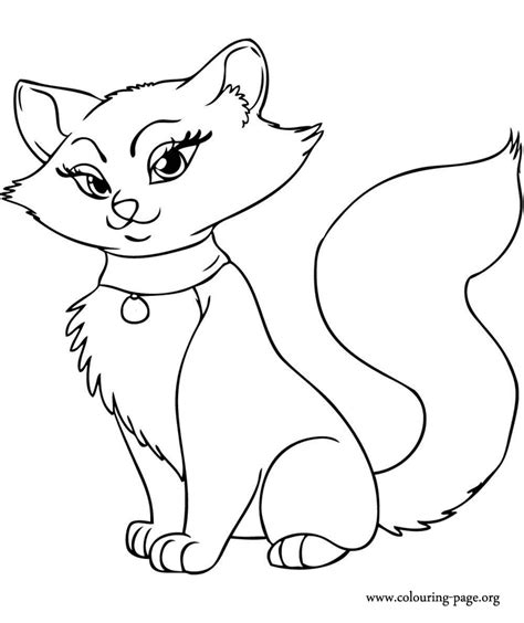 Coloring is a great activity for your kiddo. Cats and Kittens - A beautiful kitty wearing a collar ...
