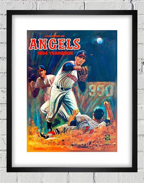 1964 Vintage Los Angeles Angels Baseball Yearbook Cover Etsy