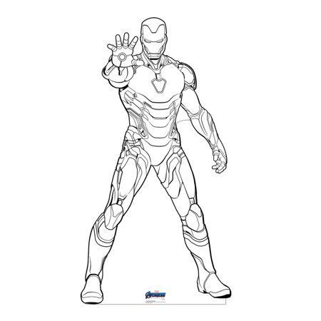 Color Me Iron Man Avengers Endgame Cardboard Cutout Stand Up Ft Walmart Com Iron Man