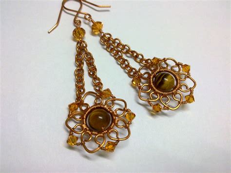 Emily Secret Passions Handmade Wire Wrapped Jewelry Earrings