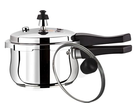 Stainless Steel Encapsulated Bottom Outer Lid Pressure Cooker 03 Ltrs