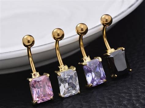 Surgical Steel Crystal Rhinestone Belly Button Navel Bar Ring Piercing Sexy Body Jewelry Women