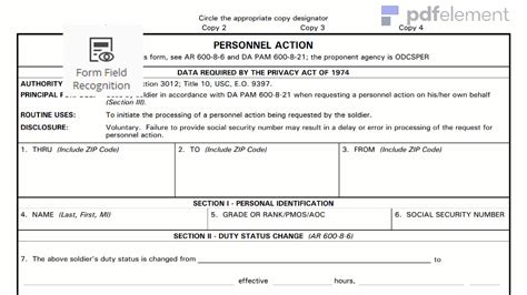 Da Form 4187 Fillable Word Printable Forms Free Online