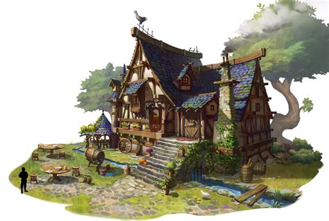 Artstation Medieval House Kyungsup Sin Fantasy Concept Art
