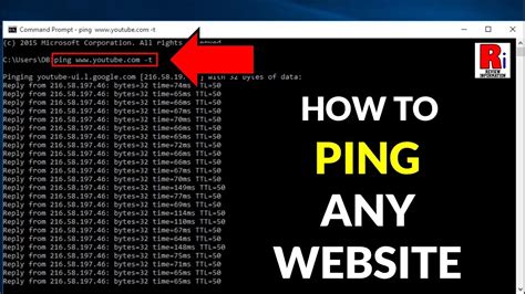 How To Ping Any Website From Your Computer Youtube
