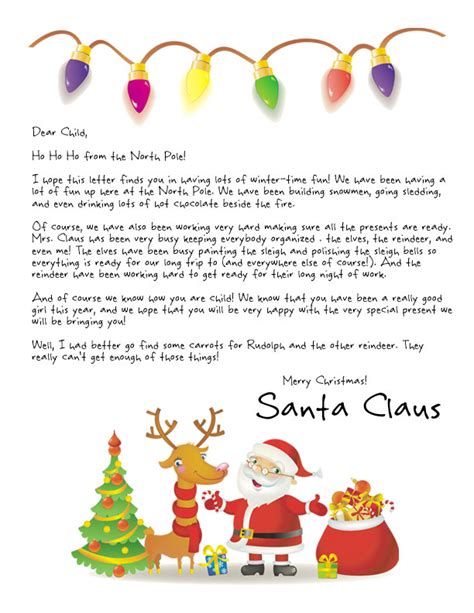 Easy Free Letters From Santa Customize Your Text And Design And