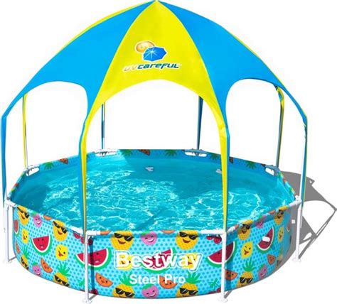 Kinderzwembad Met Zonnescherm Bestway My First Frame Pool Cm Bol