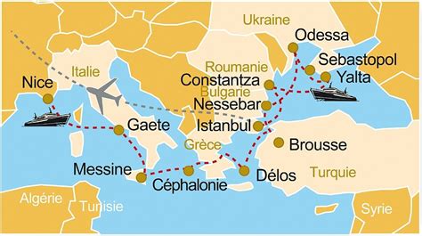 Méditerranée Croisière Voyage Carte Plan