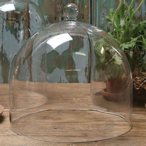 Large Clear Glass Dome By Homart Seven Colonial