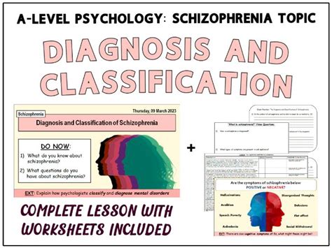 A Level Psychology The Diagnosis And Classification Of Schizophrenia