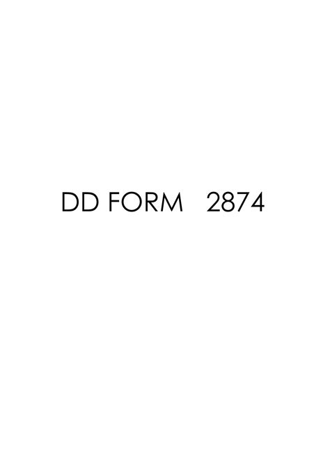 Download Fillable Dd Form 2874