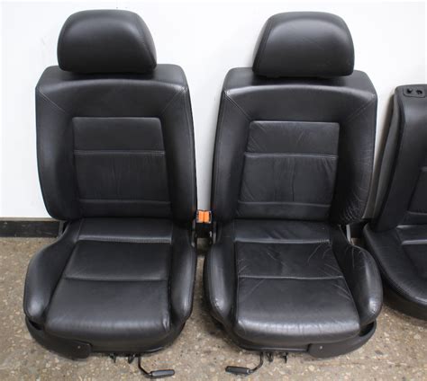 Full Black Heated Leather Seat Set 93 99 Vw Jetta Glx Golf Mk3 Vr6