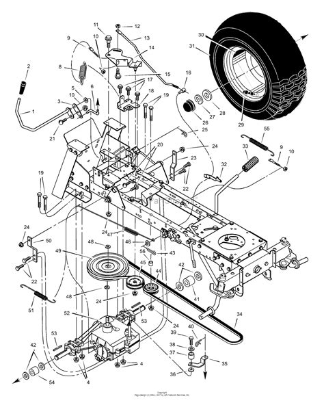 Murray 52101x92a Garden Tractor 2000 Parts Diagram For Motion Drive