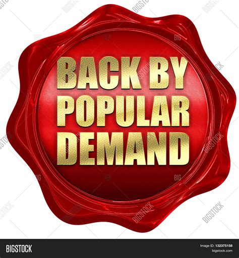 Back By Popular Demand Image And Photo Free Trial Bigstock