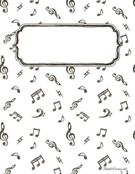 Binder Cover Templates Binder Covers Music Doodle